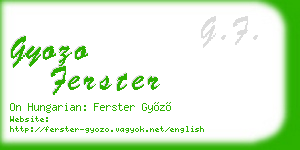 gyozo ferster business card